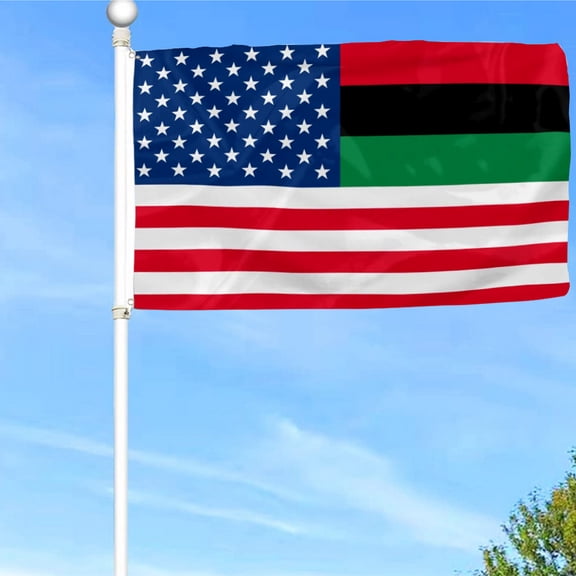 Bayyon Afro American Flag Banner with Grommets 3x5Feet Man cave Decor