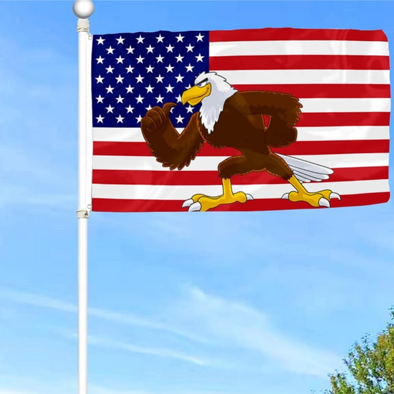 Bayyon American Patriotic Eagle Flag Banner with Grommets 3x5Feet Man cave Decor