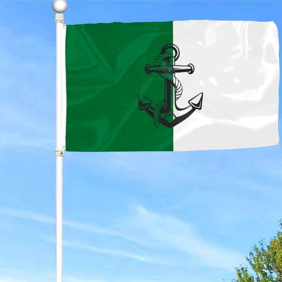 Bayyon Anchor With Rope Flag Banner with Grommets 3x5Feet Man cave Decor