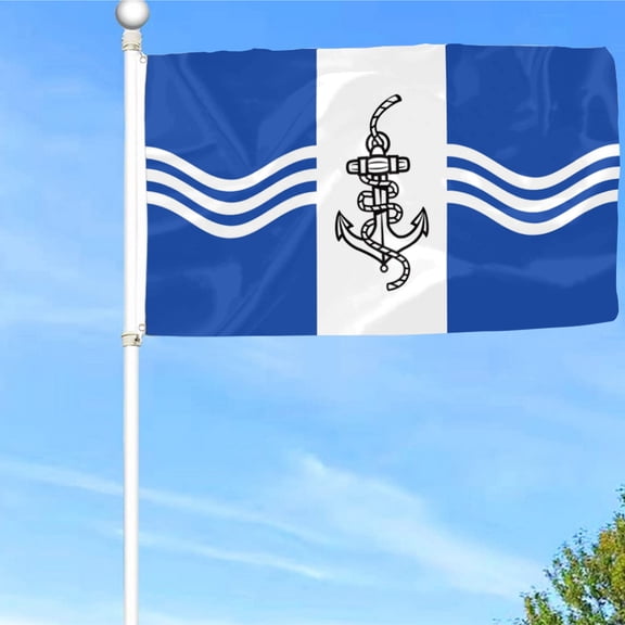 Bayyon Anchor and Rope Flag Banner with Grommets 3x5Feet Man cave Decor