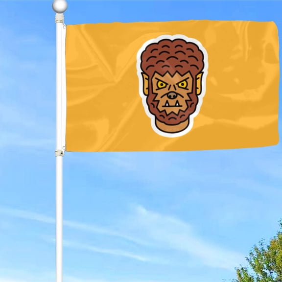 Bayyon Angry Werewolf Face Flag Banner with Grommets 3x5Feet Man cave Decor