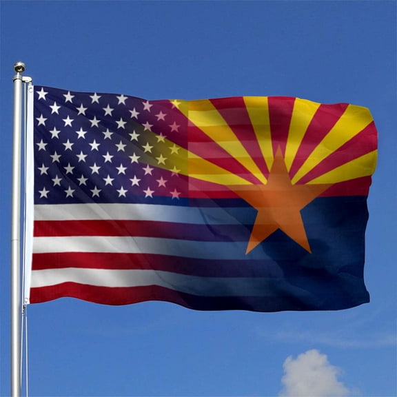 Bayyon Arizona American Flag Banner with Grommets 3x5Feet Man cave Decor