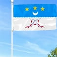 thumbnail image 1 of Bayyon Arms of Belozersk Town Flag Banner with Grommets 3x5Feet Man cave Decor, 1 of 6