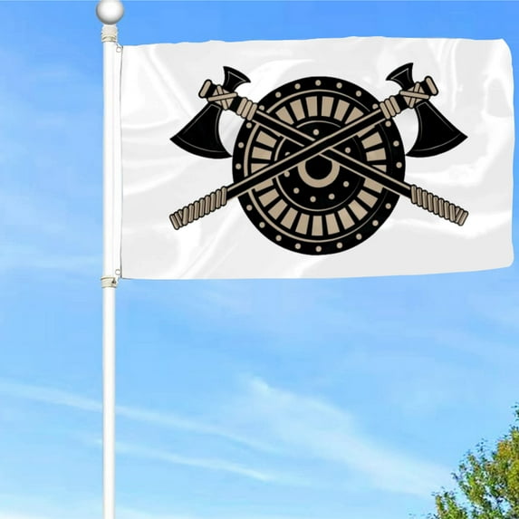 Bayyon Axe and Shield Flag Banner with Grommets 3x5Feet Man cave Decor