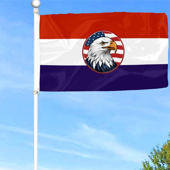 Bayyon Bald Eagle, American Patriotic Flag Banner with Grommets 3x5Feet Man cave Decor 2