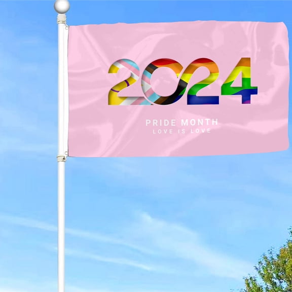 Bayyon Banner for Pride Month 2024. LGBTQ Background with Rainbow Flag Banner with Grommets 3x5Feet Man cave Decor