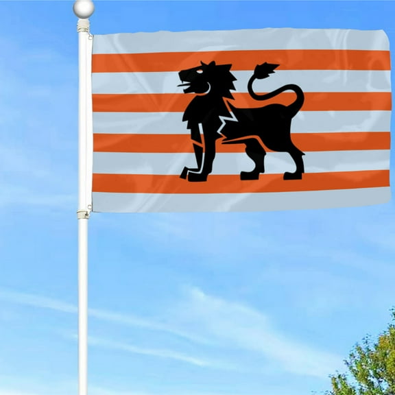 Bayyon Black Heraldic Lion Flag Banner with Grommets 3x5Feet Man cave Decor