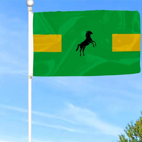 Bayyon Black Horse Flag Banner with Grommets 3x5Feet Man cave Decor 3