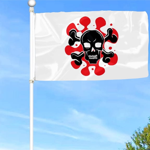 Bayyon Bloody Skull Flag Banner with Grommets 3x5Feet Man cave Decor