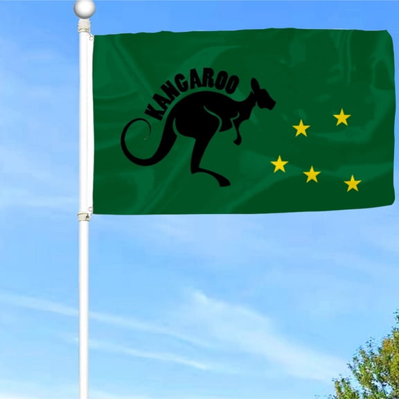 Bayyon Boxing Kangaroo Flag Banner with Grommets 3x5Feet Man cave Decor