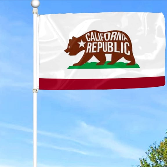 Bayyon California Republic State Bear Flag Banner with Grommets 3x5Feet Man cave Decor