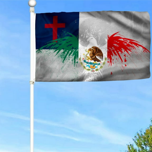 Bayyon Christian Grommet Flag Mexico Eagle Flag Banner with Grommets 3x5Feet Man cave Decor