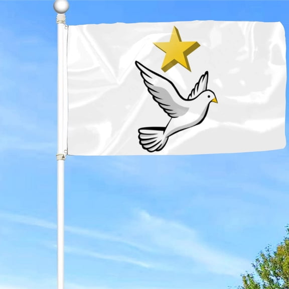 Bayyon Dove and Star Flag Banner with Grommets 3x5Feet Man cave Decor