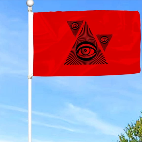 Bayyon Eye of Providence Flag Banner with Grommets 3x5Feet Man cave Decor