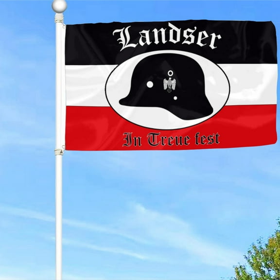 Bayyon German Reich - Landser Flag Banner with Grommets 3x5Feet Man cave Decor