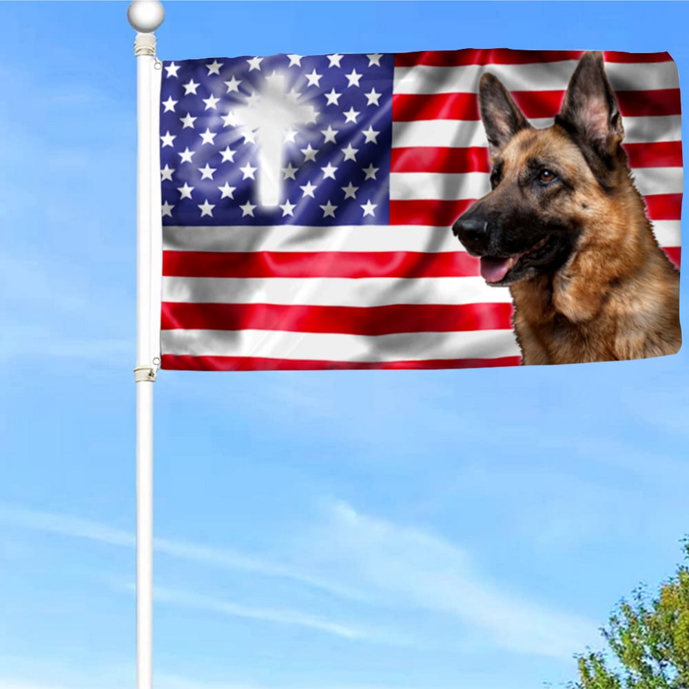 Bayyon German Shepherd Flag Police Dog K9 Dog Lover German Shepherd