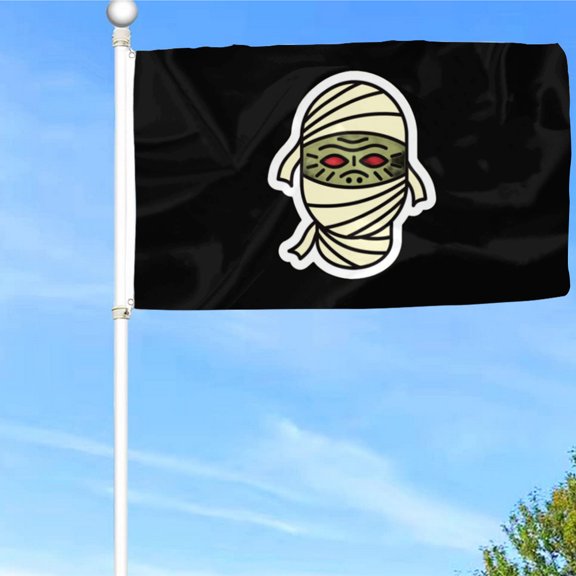 Bayyon Halloween Mummy Flag Banner with Grommets 3x5Feet Man cave Decor