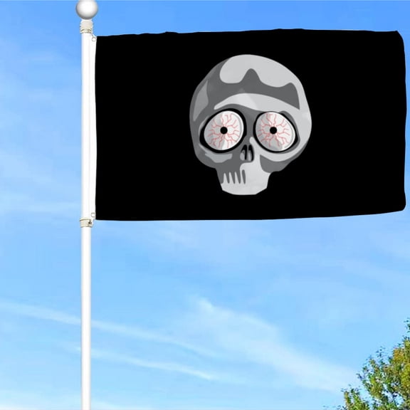 Bayyon Halloween Scared Skull Flag Banner with Grommets 3x5Feet Man cave Decor
