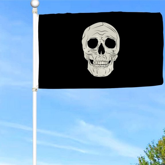 Bayyon Halloween Skull Flag Banner with Grommets 3x5Feet Man cave Decor