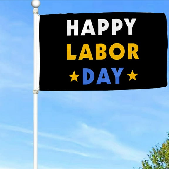 Bayyon Happy Labor Day Flag Banner with Grommets 3x5Feet Man cave Decor 6