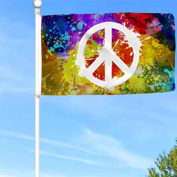 Bayyon Hippie Flag Banner with Grommets 3x5Feet Man cave Decor 2