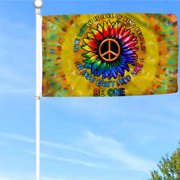 Bayyon Hippie Flag Banner with Grommets 3x5Feet Man cave Decor