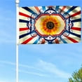 thumbnail image 1 of Bayyon Hippie Sunflower Grommet Flag Banner with Grommets 3x5Feet Man cave Decor, 1 of 6