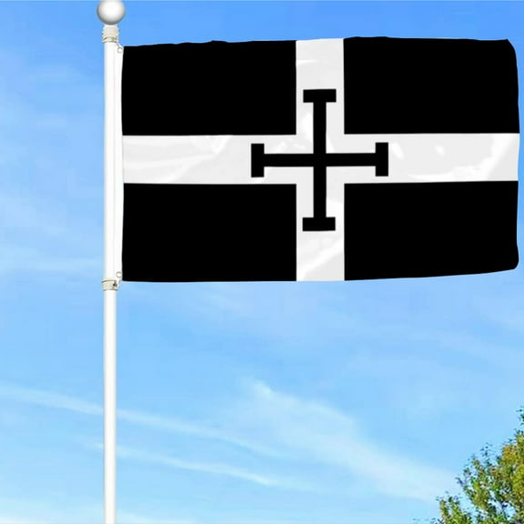 Bayyon Jerusalem Cross Flag Banner with Grommets 3x5Feet Man cave Decor