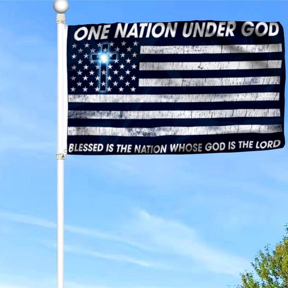 Bayyon Jesus Flag One Nation Under God Patriotic Grommet Flag Banner with Grommets 3x5Feet Man cave Decor