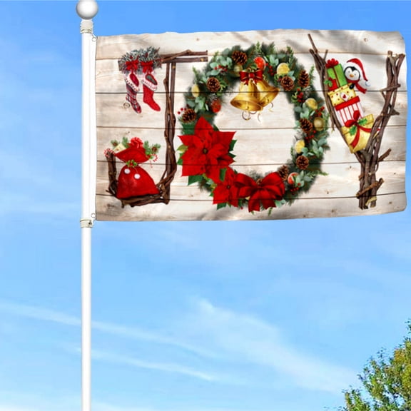 Bayyon Joy Christmas Grommet Flag Banner with Grommets 3x5Feet Man cave Decor