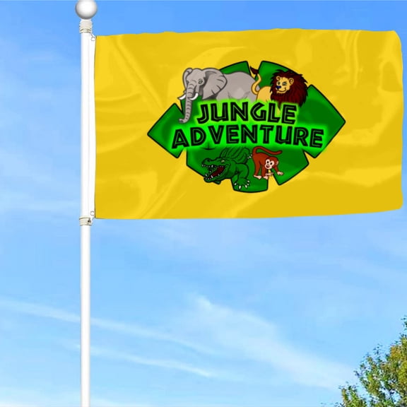Bayyon Jungle Adventure Zoo Flag Banner with Grommets 3x5Feet Man cave Decor