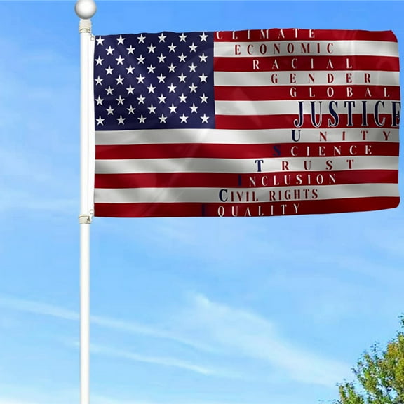 Bayyon Justice American Flag Banner with Grommets 3x5Feet Man cave Decor