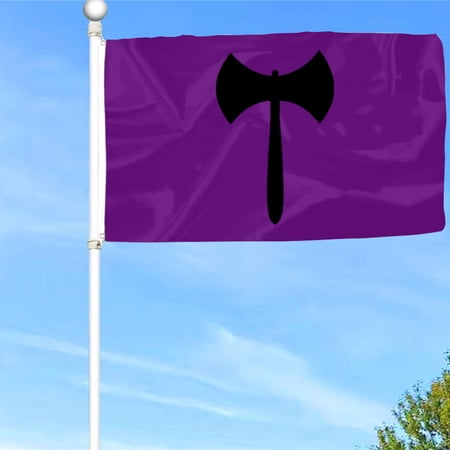 Bayyon Lesbian Labrys Pride Flag Banner with Grommets 3x5Feet Man cave Decor
