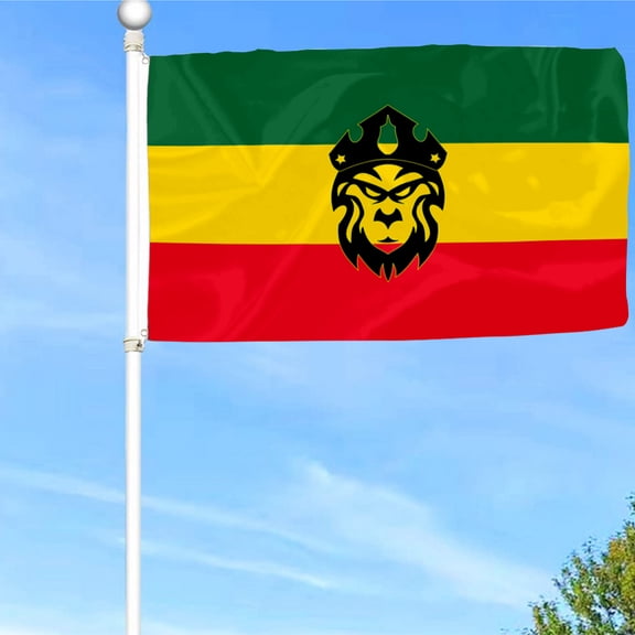 Bayyon Lion Head Flag Banner with Grommets 3x5Feet Man cave Decor