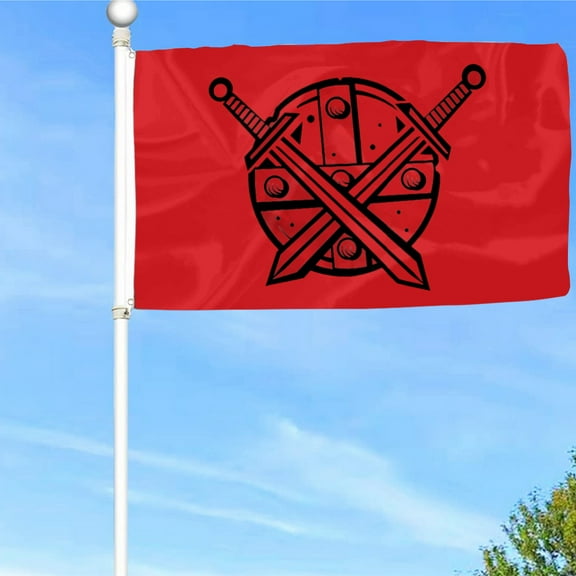 Bayyon Medieval Shield Flag Banner with Grommets 3x5Feet Man cave Decor