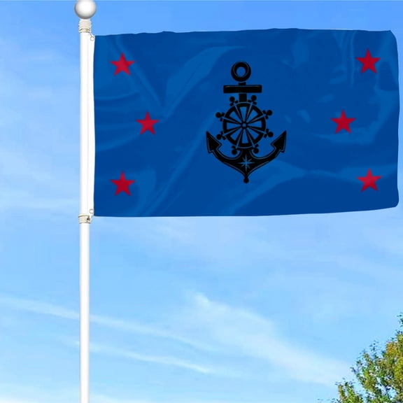 Bayyon Nautical Knot Anchor Flag Banner with Grommets 3x5Feet Man cave Decor 2