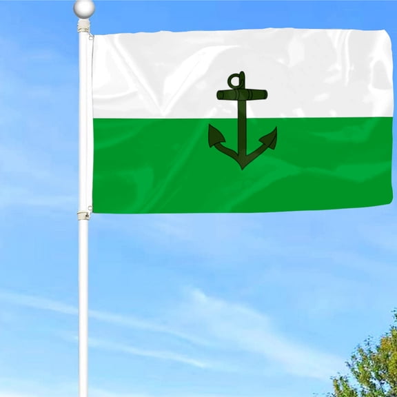 Bayyon Nautical Knot Anchor Flag Banner with Grommets 3x5Feet Man cave Decor