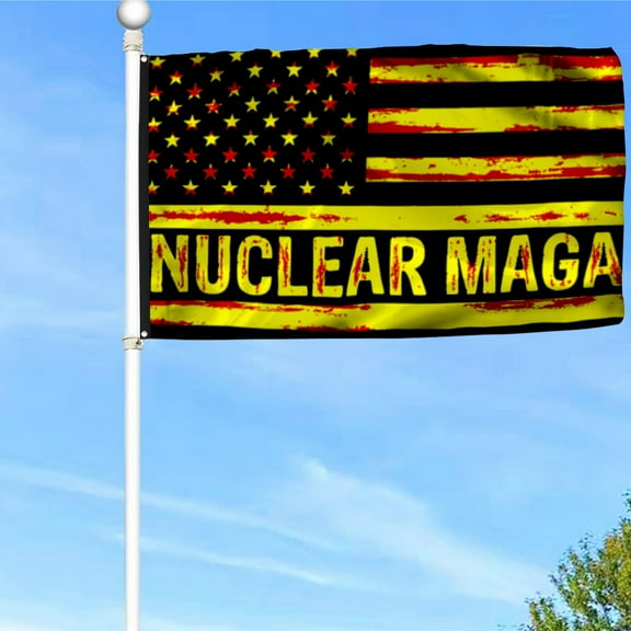 Bayyon Nuclear MAGA Grommet Flag Banner with Grommets 3x5Feet Man cave Decor