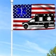 thumbnail image 1 of Bayyon Nurse Flag EMT Emergency Medical Technicians Nurse American Flag Banner with Grommets 3x5Feet Man cave Decor, 1 of 6