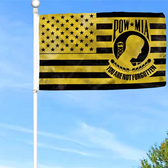 Bayyon POW MIA American Military Flag Banner with Grommets 3x5Feet Man cave Decor 2