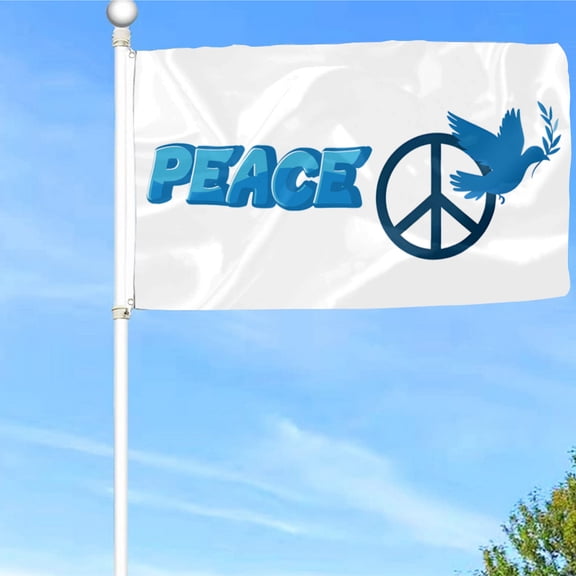 Bayyon Peace And Love Dove Flag Banner with Grommets 3x5Feet Man cave Decor 3