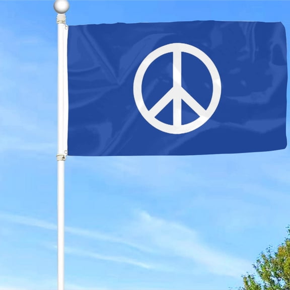 Bayyon Peace Symbol Flag Banner with Grommets 3x5Feet Man cave Decor