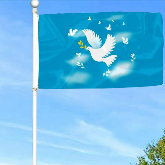 Bayyon Peace dove, symbol of peace and freedom Flag Banner with Grommets 3x5Feet Man cave Decor