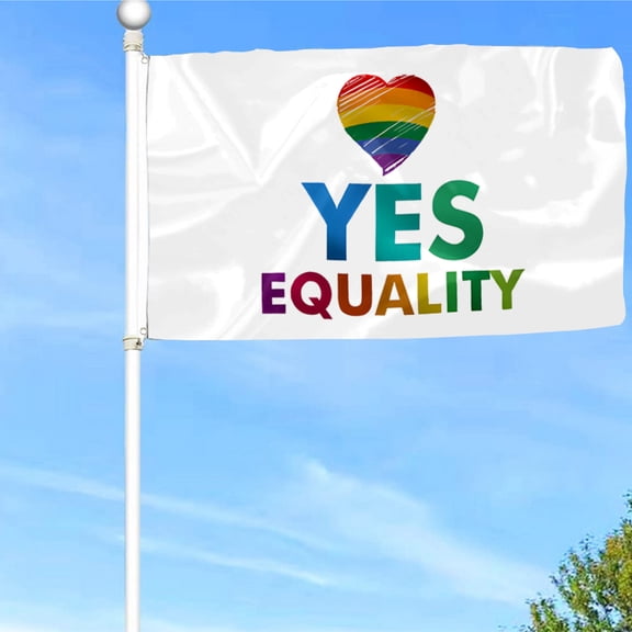 Bayyon Pride Flag Peace Equality Love Flag Banner with Grommets 3x5Feet Man cave Decor