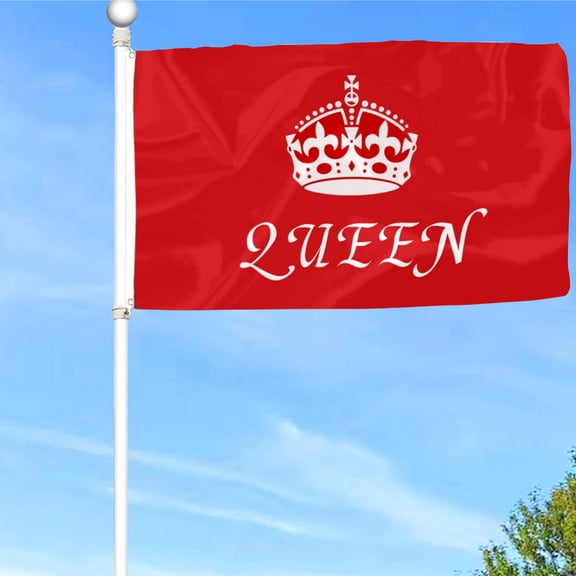 Bayyon Queen Flag Banner with Grommets 3x5Feet Man cave Decor