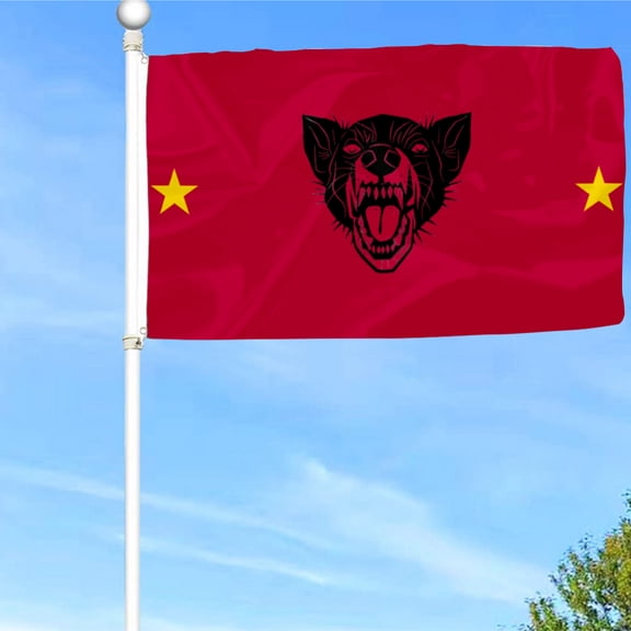 Bayyon Rabid Dog Barking Flag Banner with Grommets 3x5Feet Man cave Decor