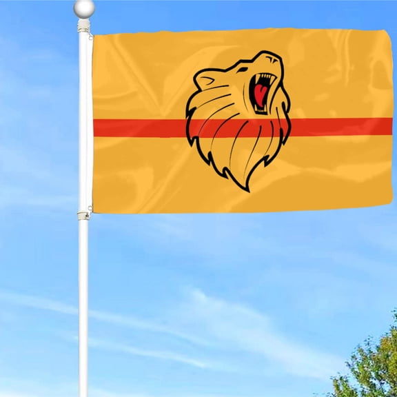 Bayyon Roaring Lion Flag Banner with Grommets 3x5Feet Man cave Decor