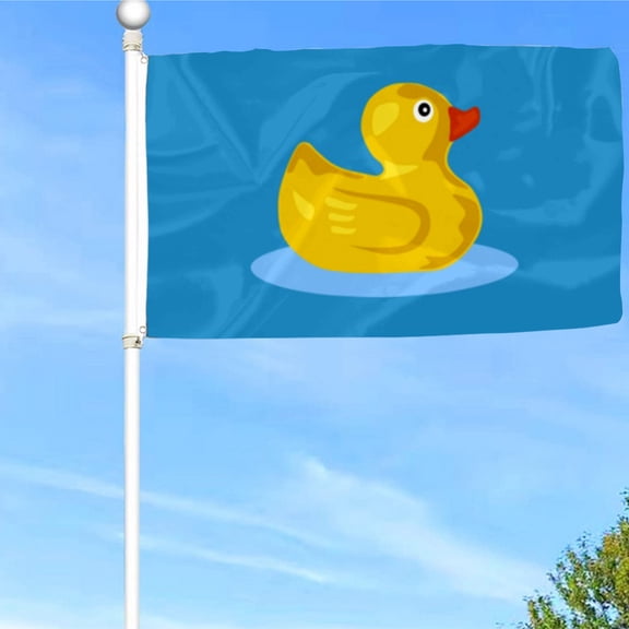 Bayyon Rubber Duck Flag Banner with Grommets 3x5Feet Man cave Decor
