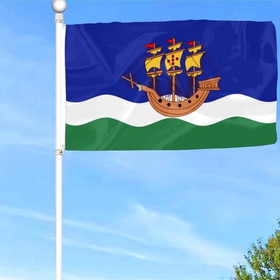 Bayyon Sailing Ship Flag Banner with Grommets 3x5Feet Man cave Decor