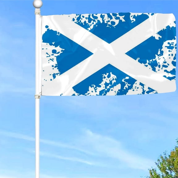 Bayyon Scotland with Grunge Pattern Flag Banner with Grommets 3x5Feet Man cave Decor